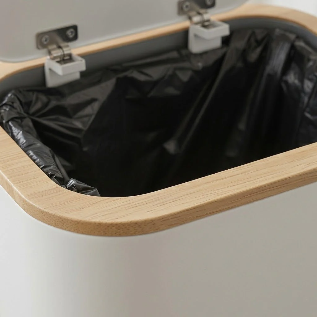 Easy-Clean Elegant Bathroom Trash Can - Image 2
