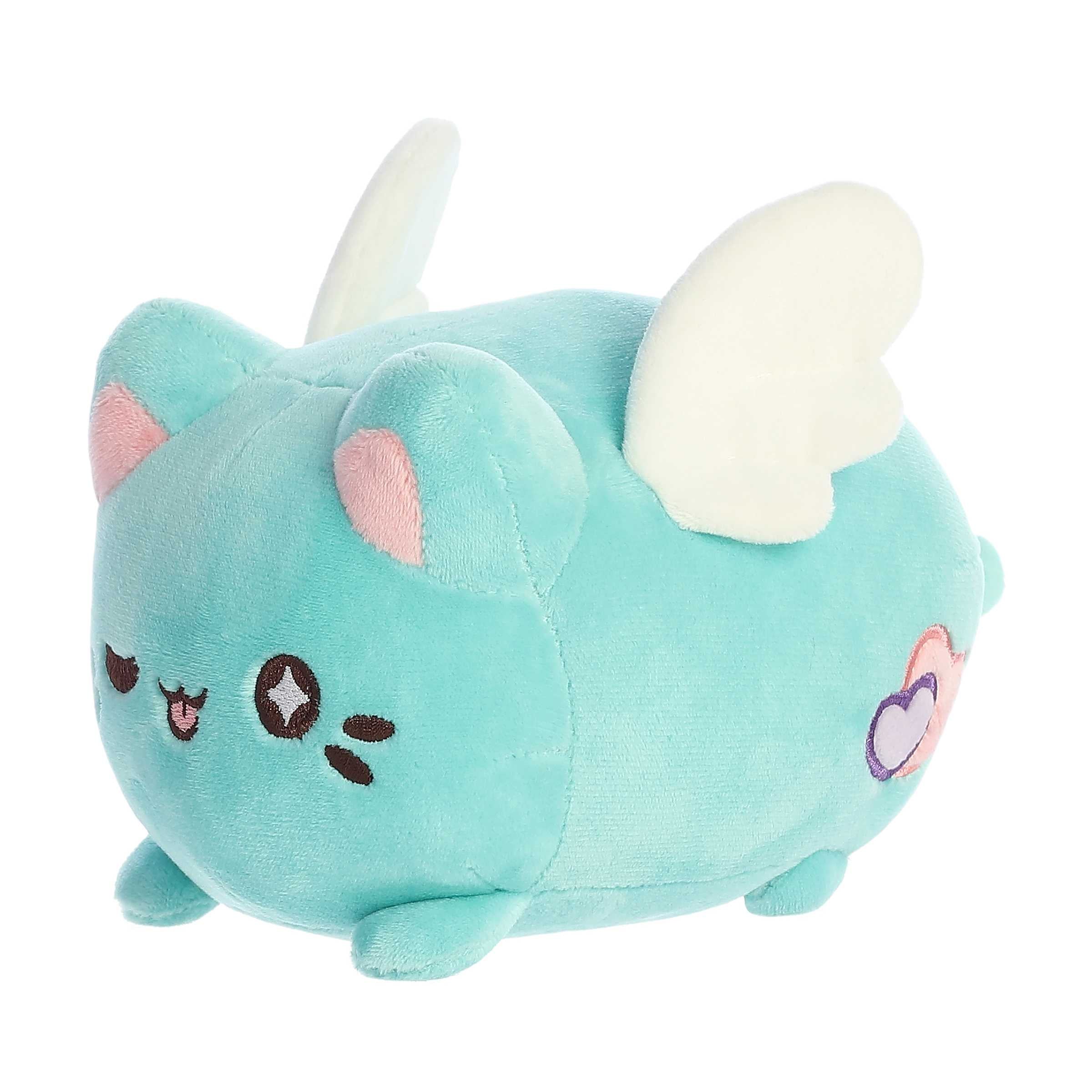 Aurora Enchanting Tasty Peach Mint Candy Heart Meowchi Plush 7in - Image 3