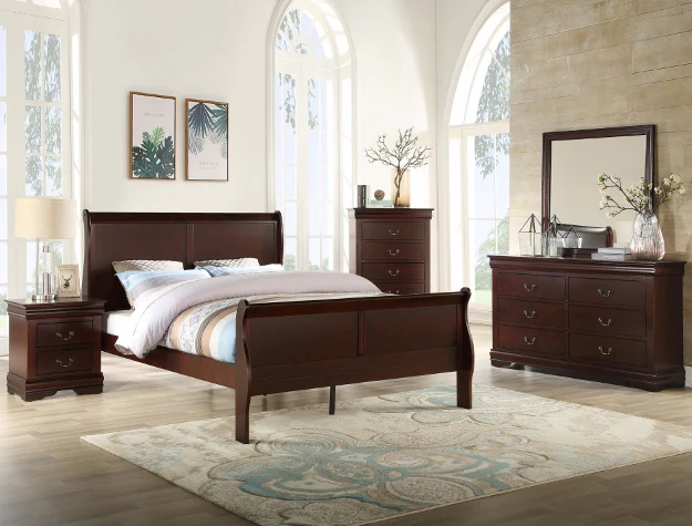 Louis Philip Cherry Bedroom Group - Image 1
