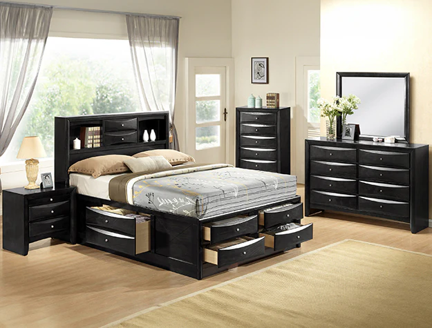 Emily Black Storage Bedroom