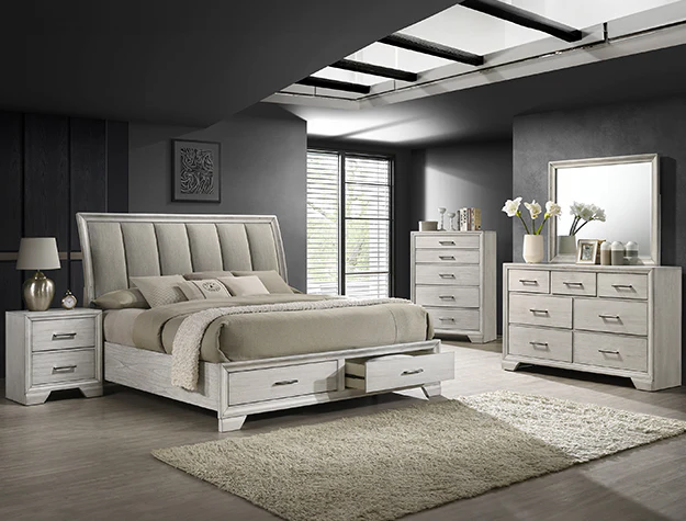 Jaymes White Mist Bedroom Group