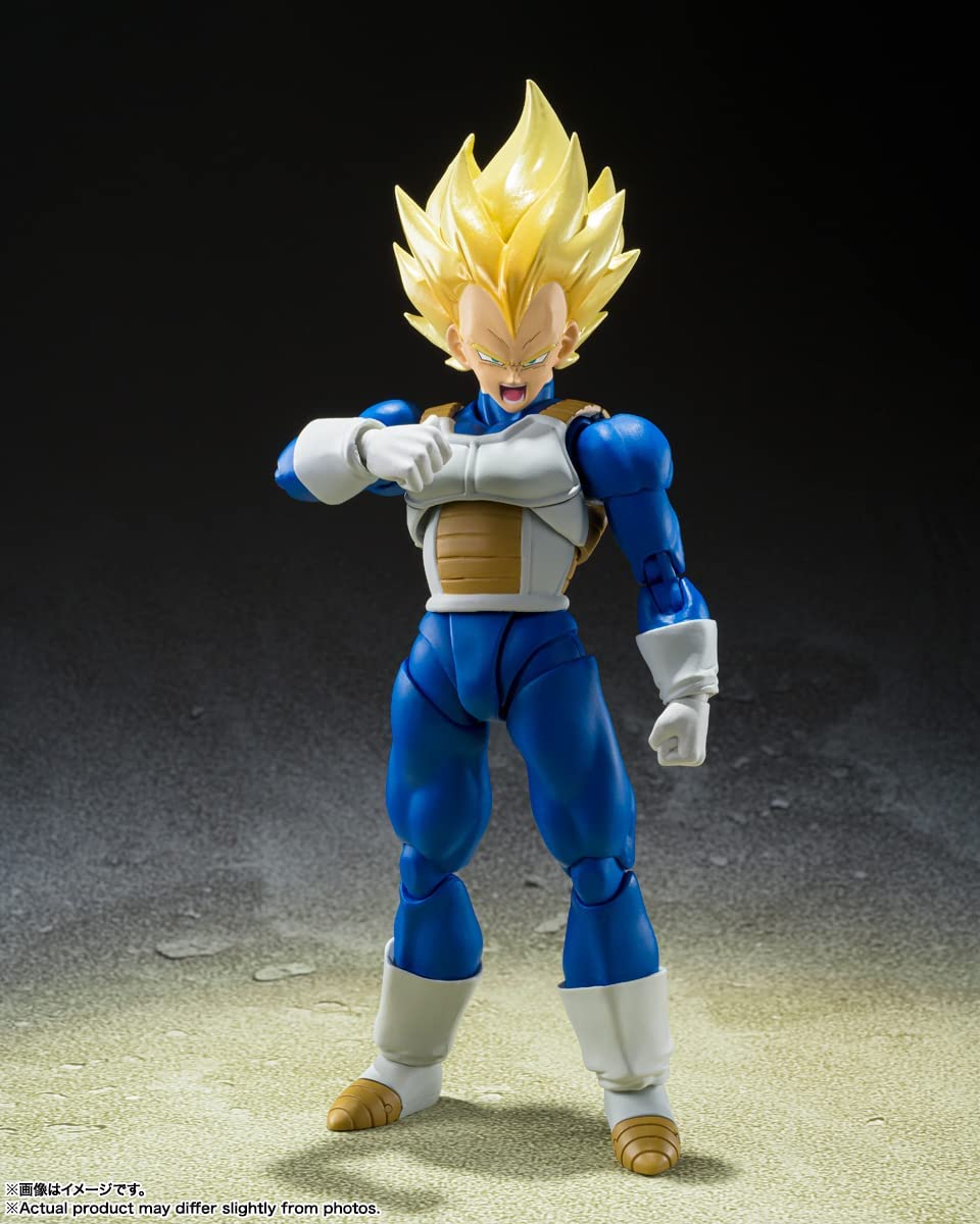 TAMASHII NATIONS - Dragon Ball Z - Super Saiyan Vegeta - Awakening Super Saiyan Blood - Bandai Spirits S.H.Figuarts Action Figure - Image 3