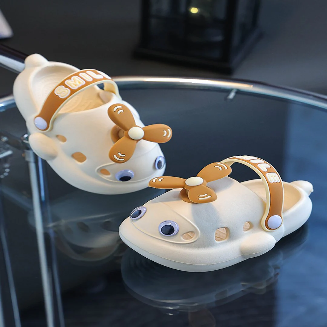 Cartoon Airplane Outdoor Summer Kids Slippers - Image 2