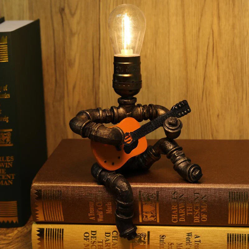 Chill Guitar Player Retro Table Lamp - Image 3