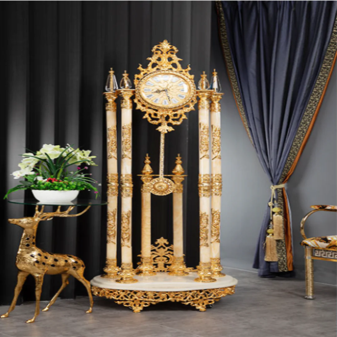 Golden Era Vintage Style Floor Clock - Image 2