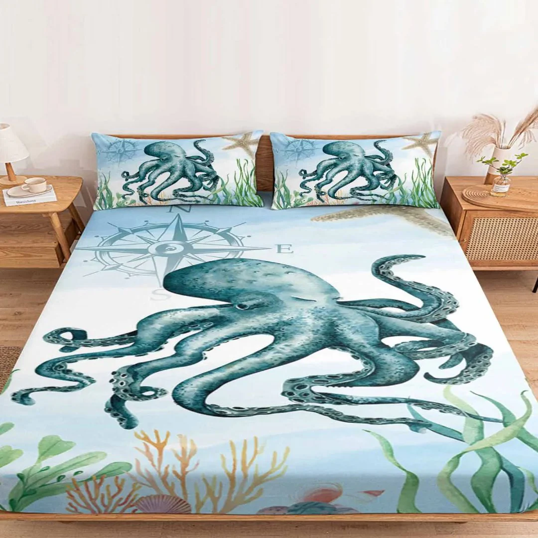 3pcs Octopus Eye Floral Comfortable Duvet Cover Bedding Set - Image 1