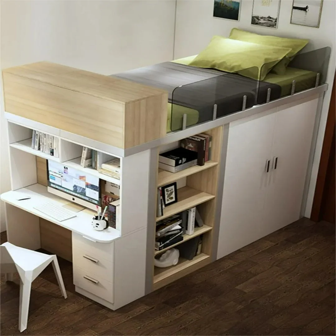 Modern Study Desk Space-Saving Bunk Bed - Image 3
