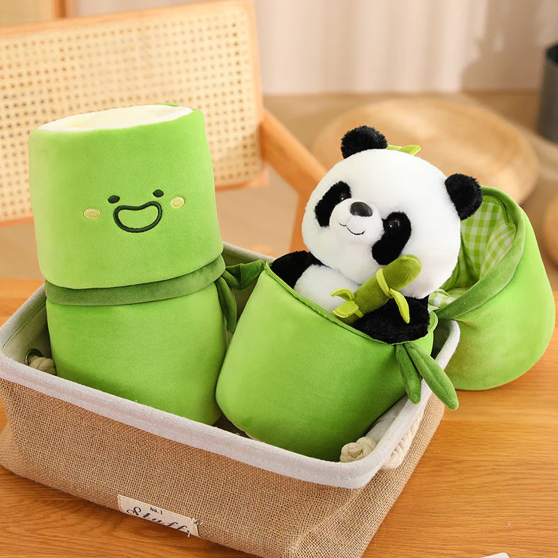 Cuddly Panda Bamboo Hideaway Plush Toy - Image 1