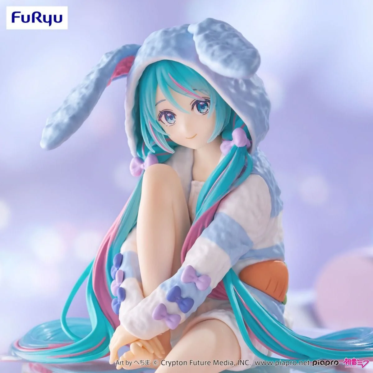 FuRyu - Vocaloid - Hatsune Miku - Noodle Stopper Figure Rabbit Ear Hood Pajama Blue Ver - Image 3
