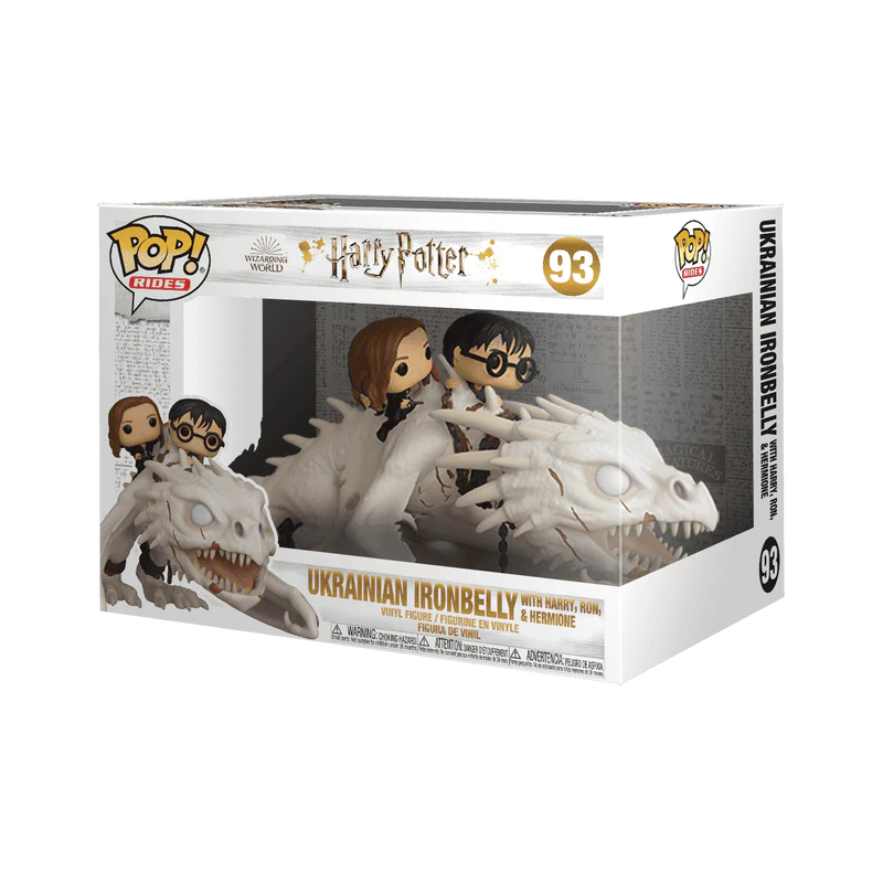 Funko Pop! Rides: Harry Potter - Ukrainian Ironbelly with Harry Potter Ron Weasley Hermione Granger #93 - Image 2