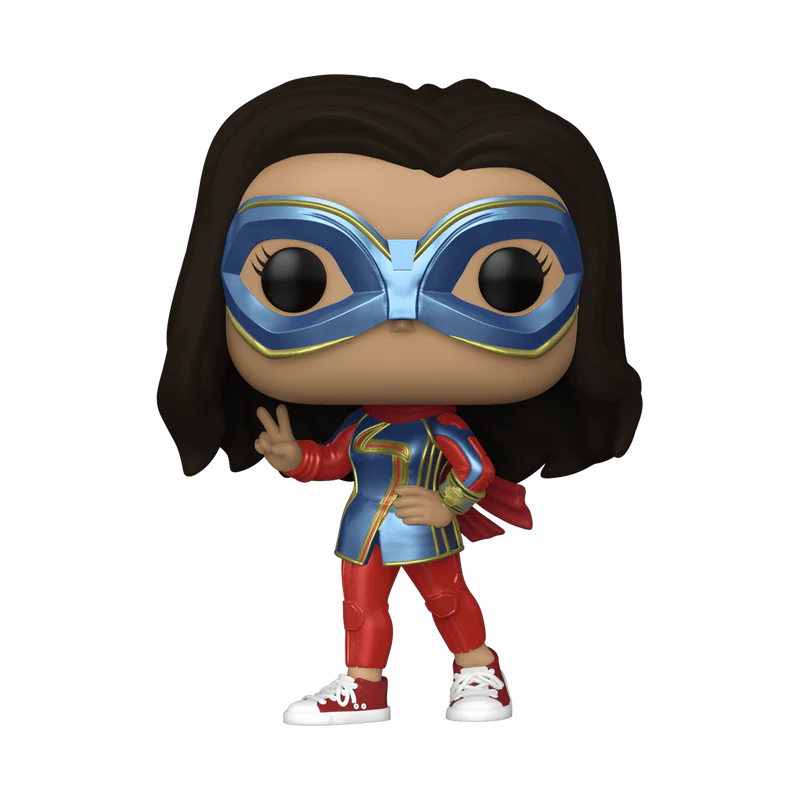Funko Pop! Marvel Studios: Ms Marvel - Ms. Marvel With Peace Sign Exclusive - Image 1