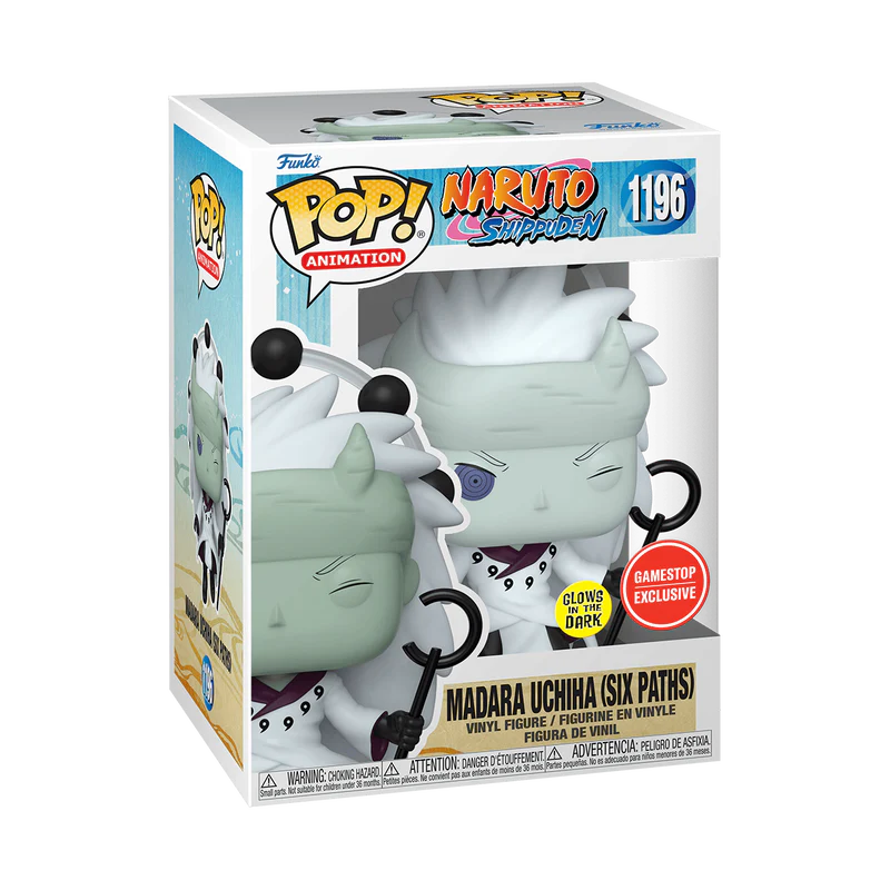 Funko Pop! Animation: Naruto Shippuden - Madara Uchiha Six Paths #1196 Glow-in-the-Dark GameStop Exclusive - Image 2