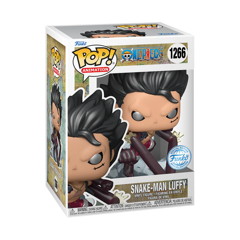 Funko Pop! Animation: One Piece - Snake-Man Monkey D. Luffy Metallic Exclusive - Image 3