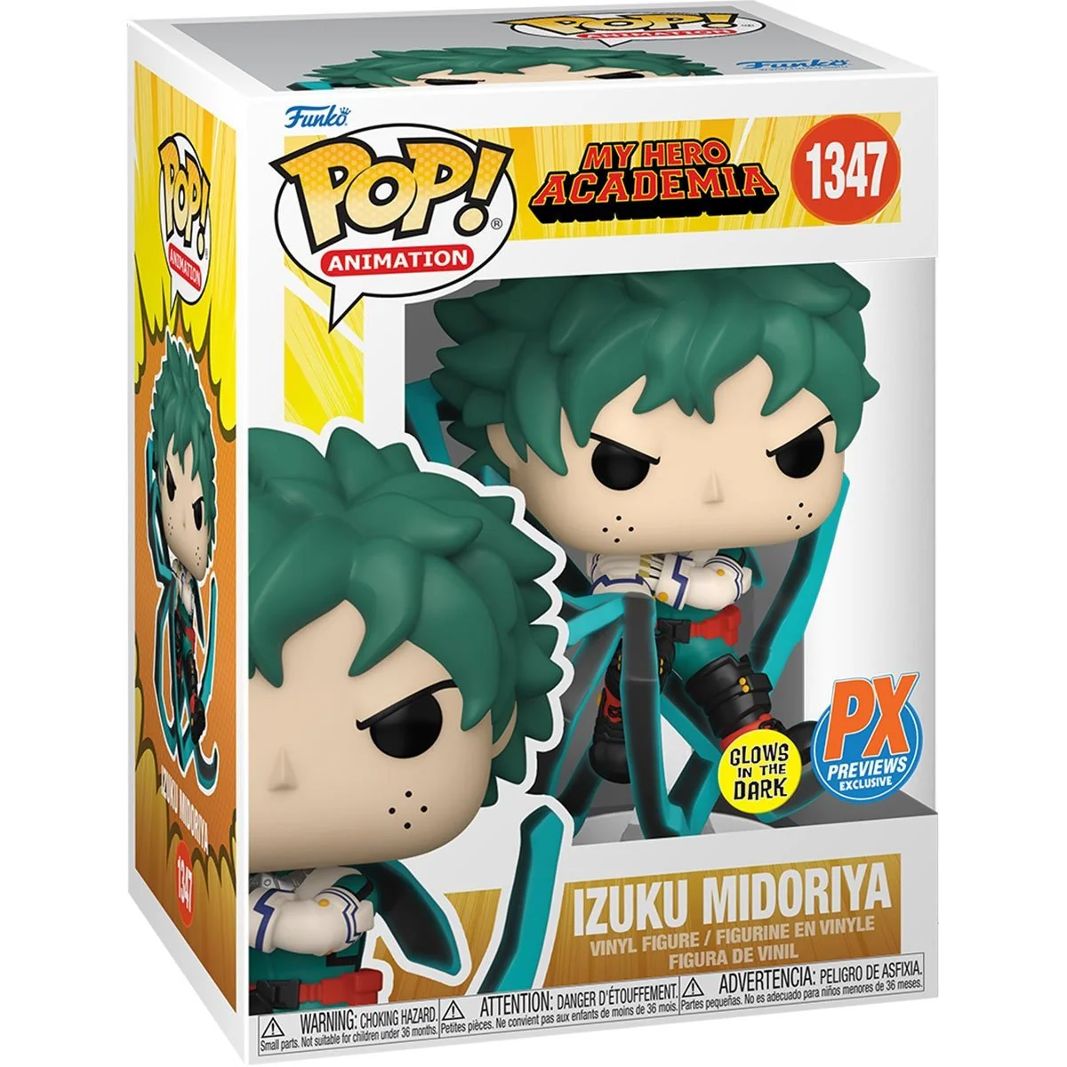 Funko Pop! Animation: My Hero Academia - Izuku Midoriya Blackwhip #1347 Glow-in-the-Dark PX Previews Exclusive - Image 2