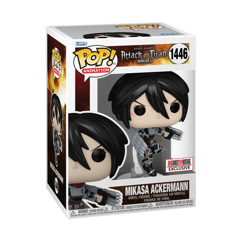 Funko Pop! Animation: Attack On Titan - Mikasa Ackermann Metallic BigBadToyStore Exclusive - Image 2