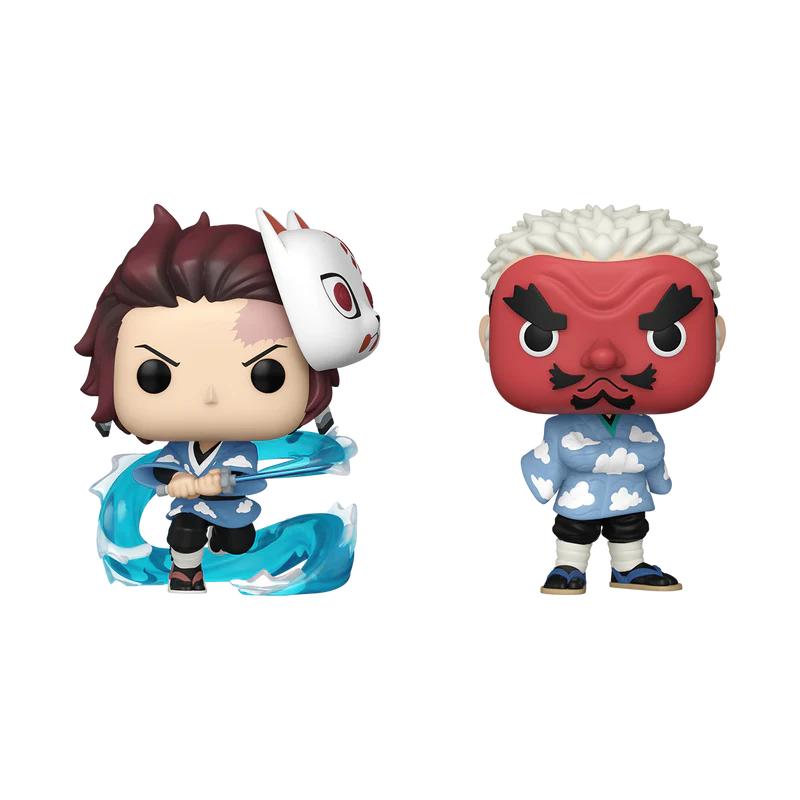 Funko Pop! Animation: Demon Slayer – Tanjiro Kamado & Sakonji Urokodaki 2-Pack Summer Convention 2023 Exclusive