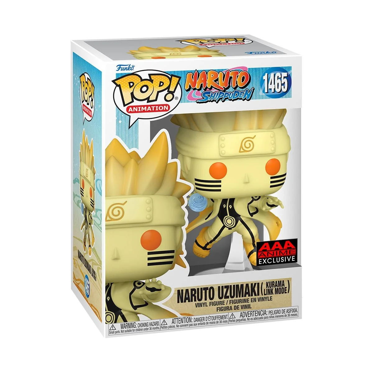 Funko Pop! Animation: Naruto Shippuden - Naruto Uzumaki Kurama Link Mode #1465 AAA Anime Exclusive - Image 2