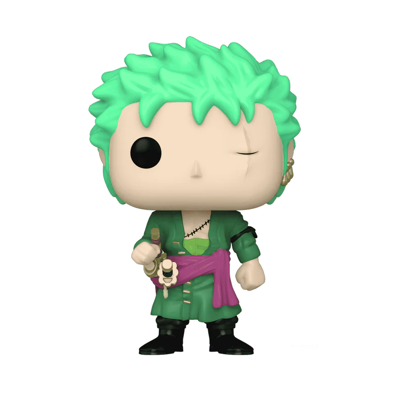 Funko Pop! Animation: One Piece - Roronoa Zoro Glow-in-the-dark Kody Trading Exclusive - Image 1