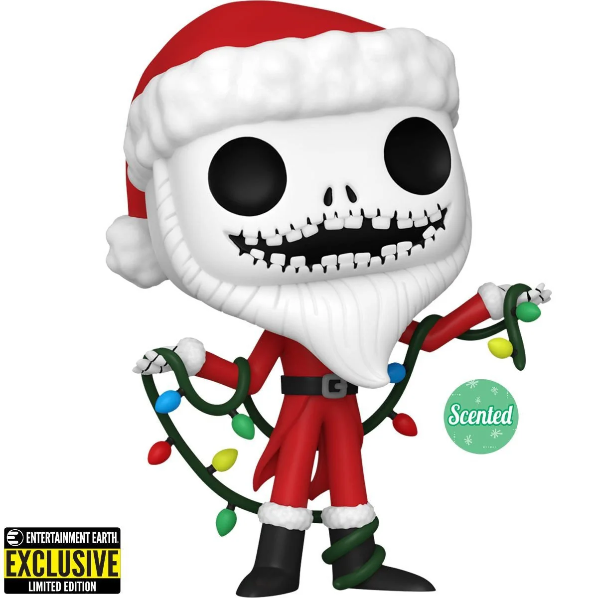 Funko Pop! Disney: The Nightmare Before Christmas 30th Anniversary - Santa Jack Skellington #1383 Scented Entertainment Earth Exclusive - Image 1