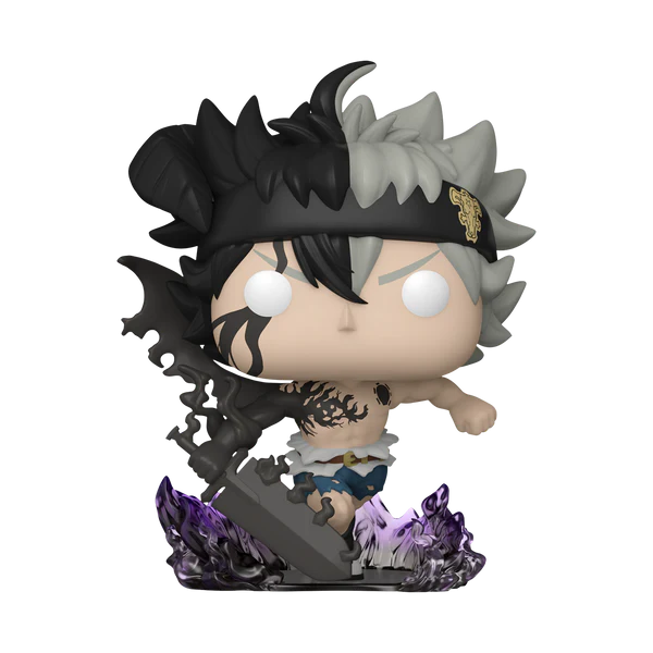 Funko Pop! Animation: Black Clover - Black Asta #1556 Glow-in-the-Dark Entertainment Earth Exclusive - Image 2