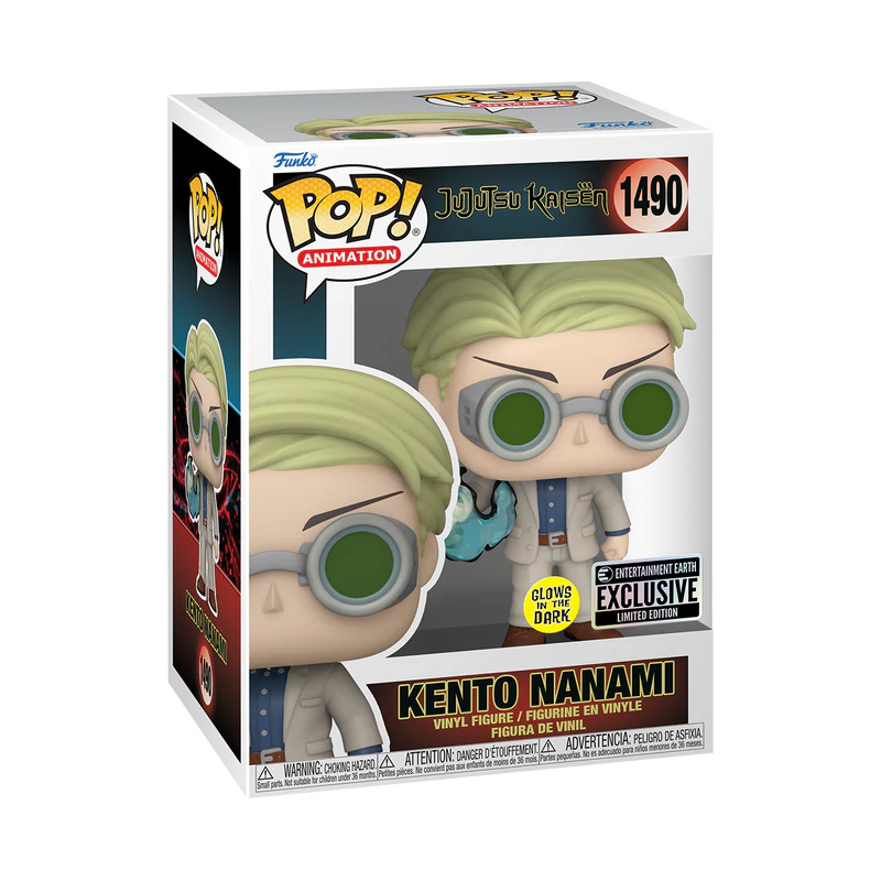 Funko Pop! Animation: Jujutsu Kaisen - Kento Nanami #1490 Glow-in-the-Dark Entertainment Earth Exclusive - Image 2