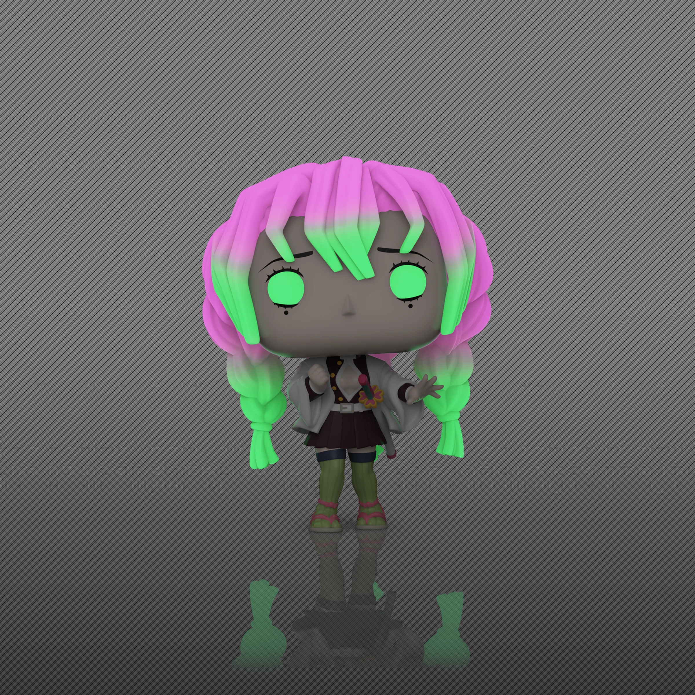 Funko Pop! Animation: Demon Slayer: Kimetsu no Yaiba - Mitsuri Kanroji Glow-in-the-dark Fundom Exclusive - Image 1