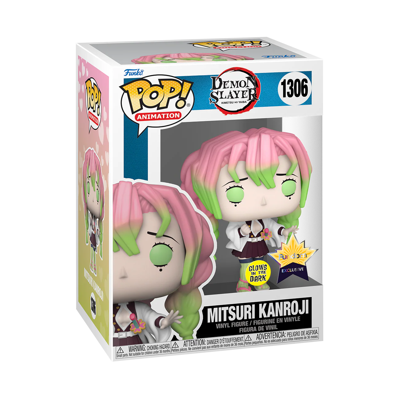Funko Pop! Animation: Demon Slayer: Kimetsu no Yaiba - Mitsuri Kanroji Glow-in-the-dark Fundom Exclusive - Image 3