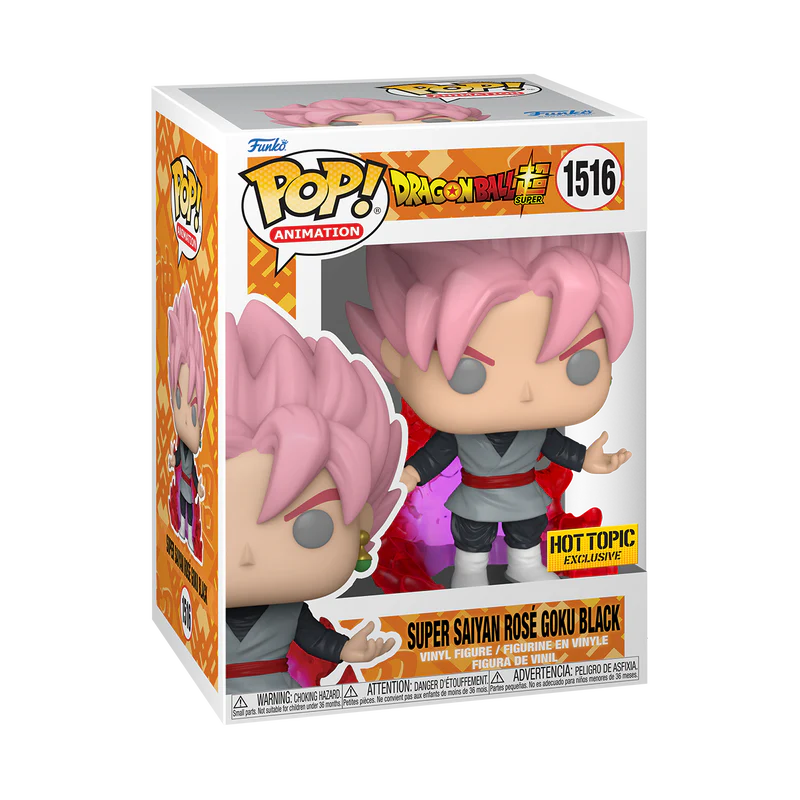 Funko Pop! Animation: Dragon Ball Super - Super Saiyan Rose Goku Black #1516 Glow-in-the-Dark Hot Topic Exclusive - Image 2
