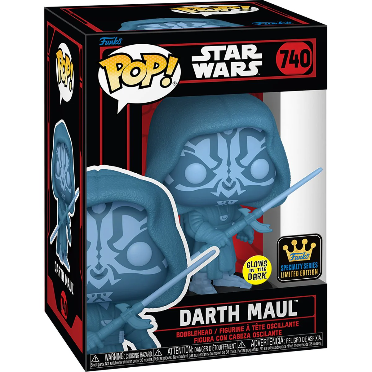 Funko Pop! Star Wars: Hologram Darth Maul #740 Glow-in-the-Dark Specialty Series - Image 2
