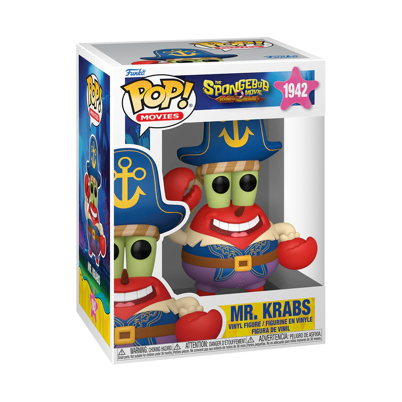 Funko Pop! Movies: The SpongeBob Movie: Search for SquarePants - Mr. Krabs Pirate #1942 - Image 2
