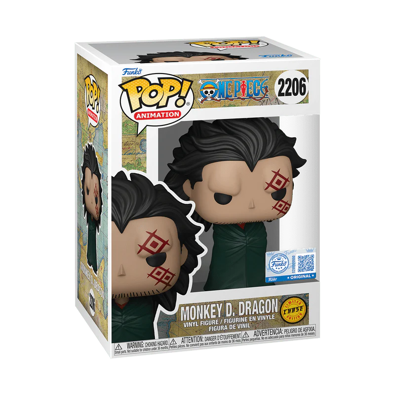 Funko Pop! Animation: One Piece - Unhooded Monkey D. Dragon #2206 Chase Exclusive - Image 2