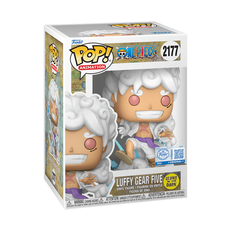 Funko Pop! Animation: One Piece - Monkey D. Luffy Gear Five #2177 Glow-in-the-Dark GameStop Exclusive - Image 2