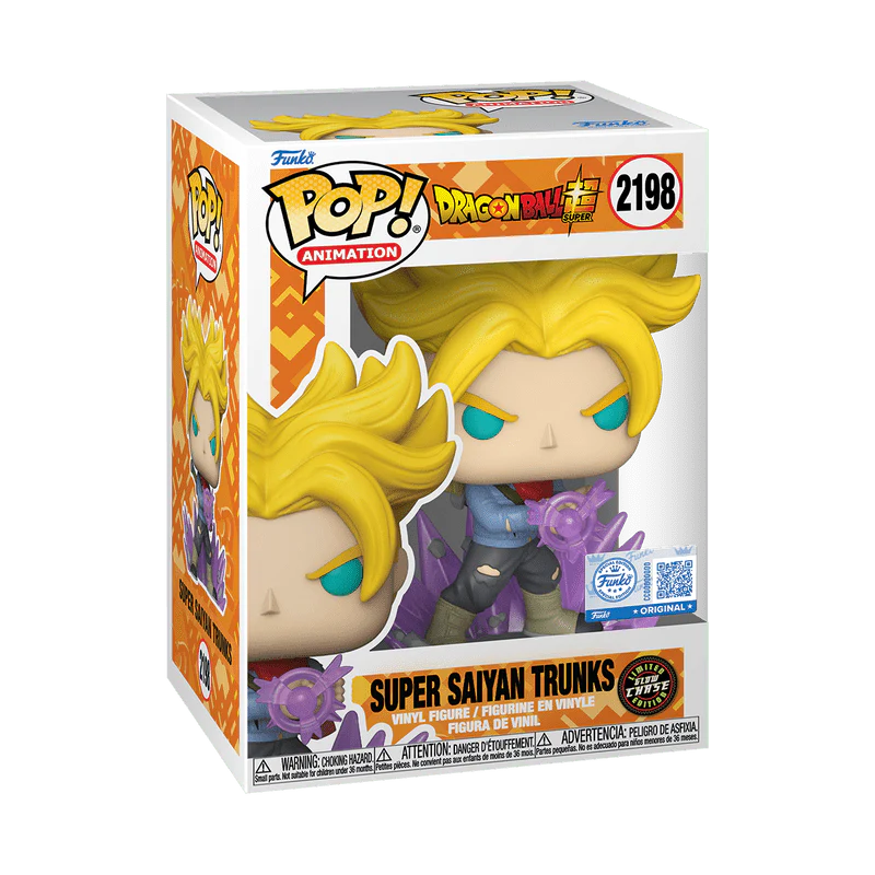 Funko Pop! Animation: Dragon Ball Super - Super Saiyan Trunks #2206 Glow-in-the-dark Chase Exclusive - Image 3