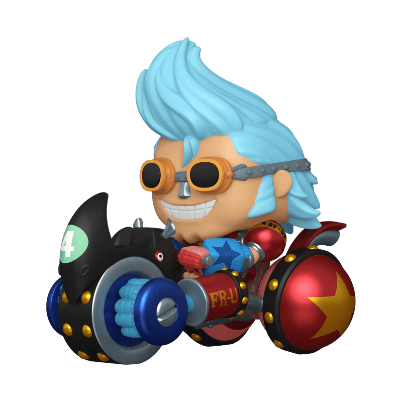 Funko Pop! Rides Deluxe: One Piece – Franky with Black Rhino FR-U 4 #144 Convention Exclusive
