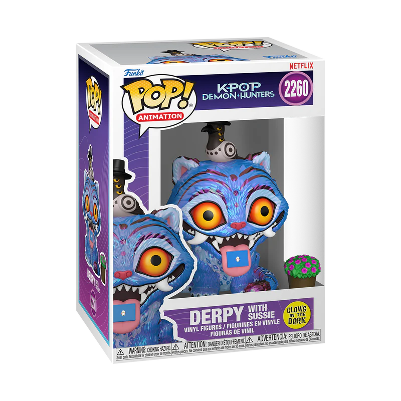Funko Pop! Animation: Netflix KPop Demon Hunters - Derpy with Sussie #2260 Glow-in-the-Dark - Image 2