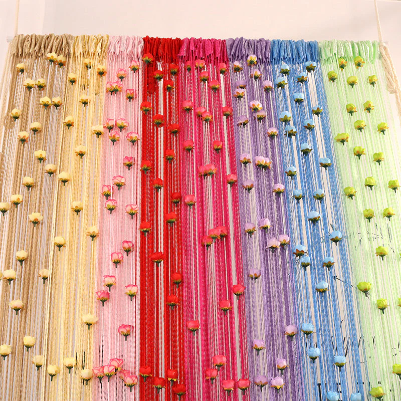 Floral Decorative Hanging Room Divider Curtain - Image 2