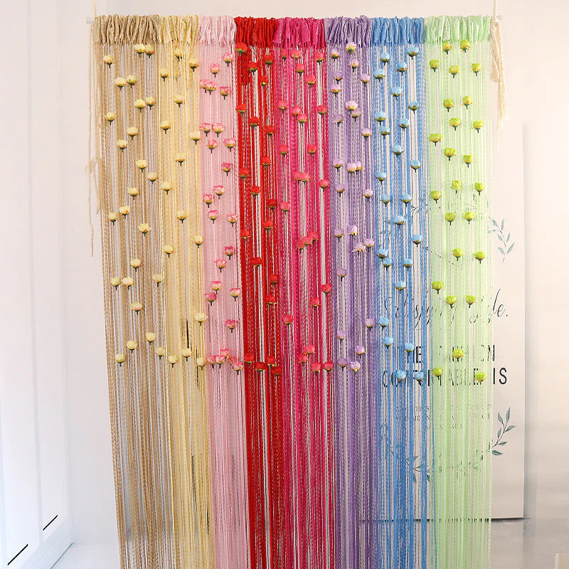 Floral Decorative Hanging Room Divider Curtain - Image 3