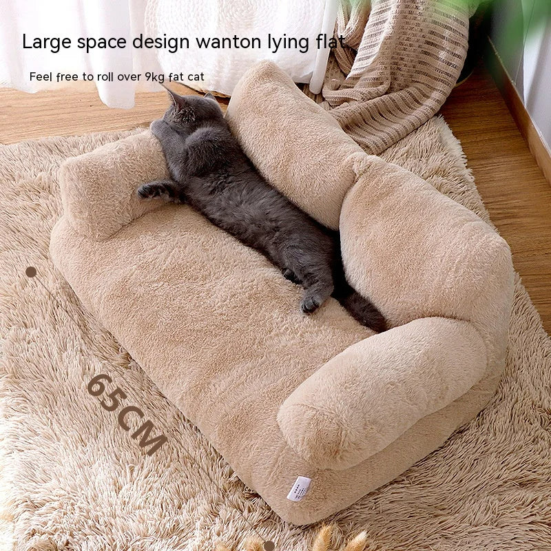 Four-Season Large Plush Pet Sofa - Image 3