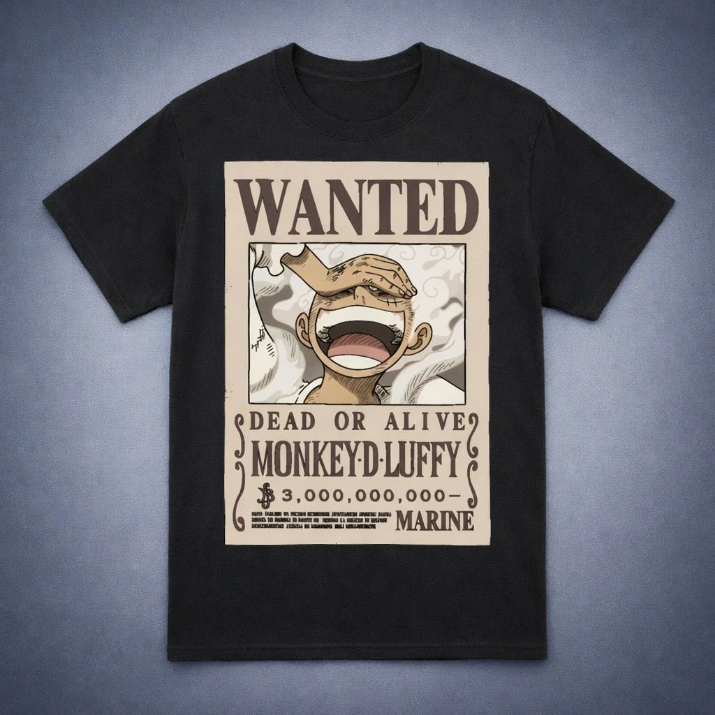 One Piece – Gear 5 Monkey D. Luffy – Wanted Mens T-Shirt