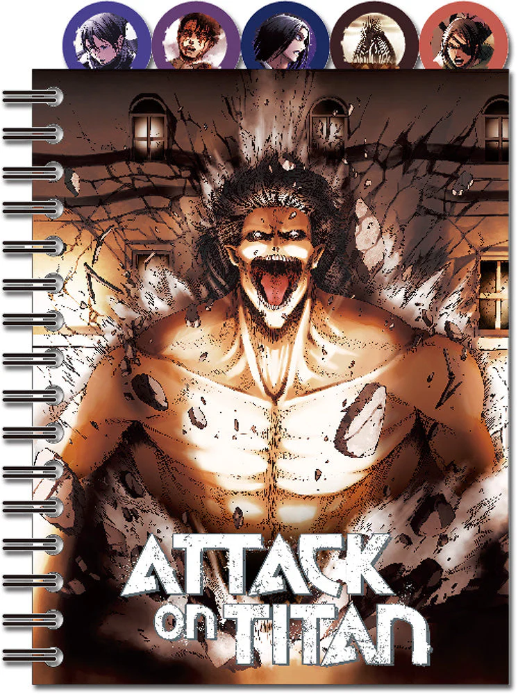 Attack On Titan – Group Manga Cover Art #02 Tabbed Notebook Great Eastern Entertainment