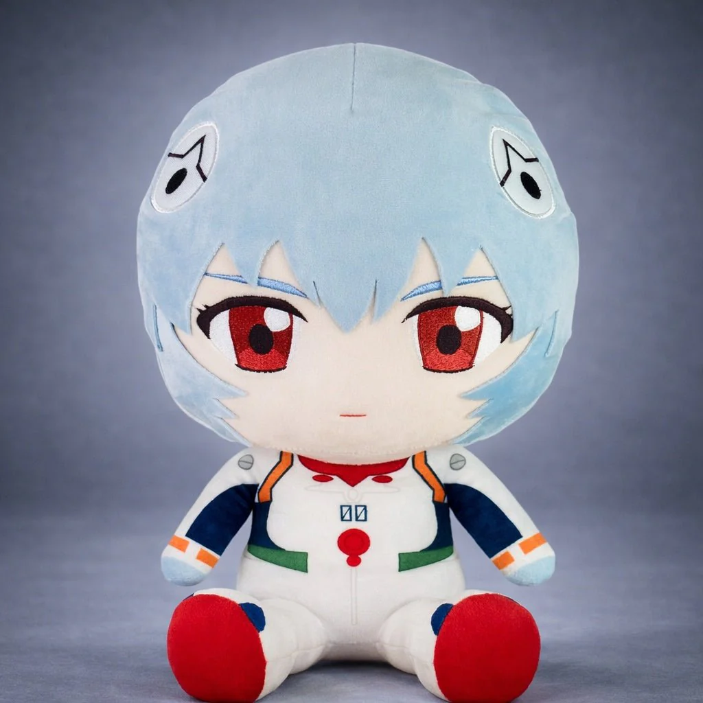 Evangelion New Movie – Rei Ayanami – Plug Suit Sitting Plush 12″