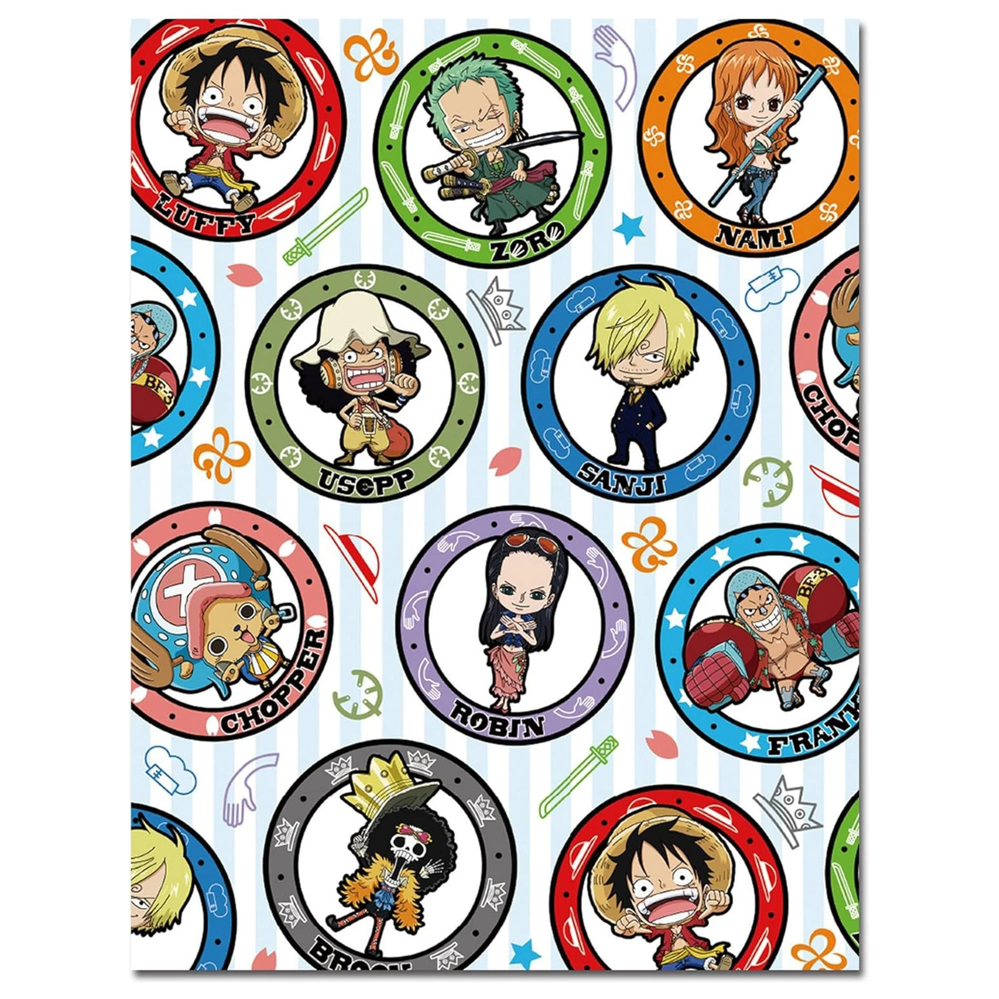 Great Eastern Entertainment – One Piece – Fi Arc SD Badges Sublimation Throw Blanket