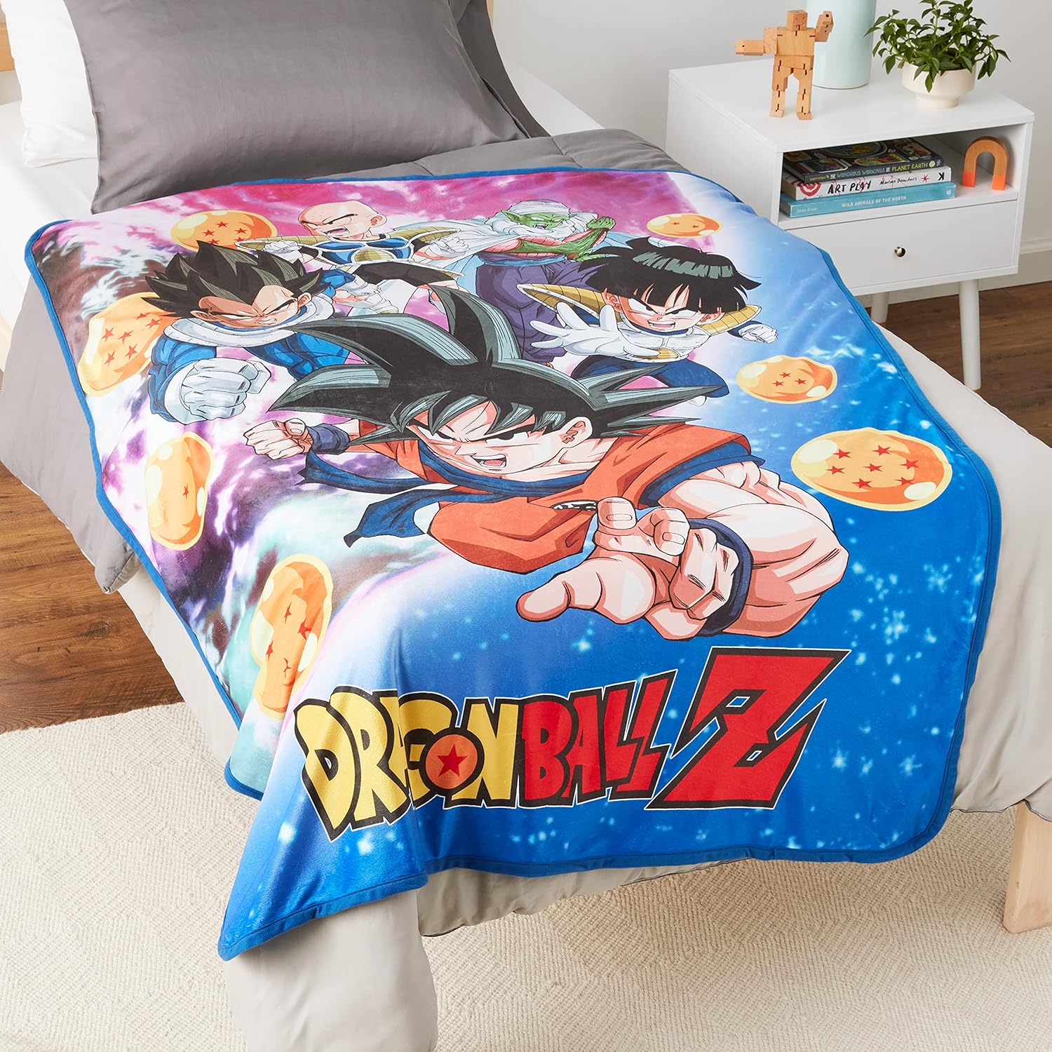 Great Eastern Entertainment - Dragon Ball Z - Group In The Sky Sublimation Throw Blanket - Image 2