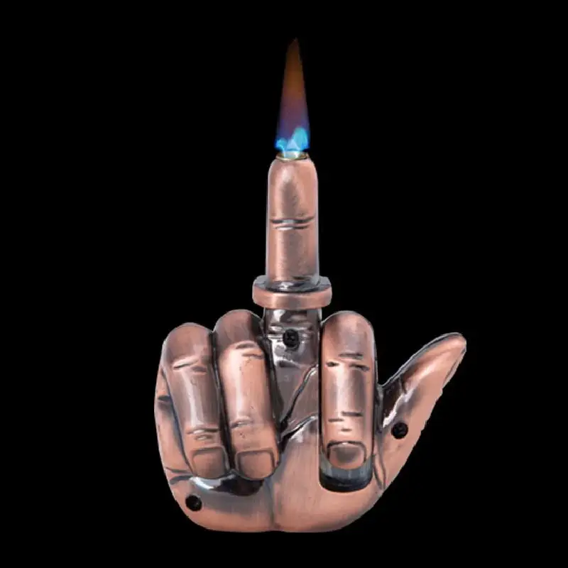 Metal Middle Finger Jet Lighter - Image 1