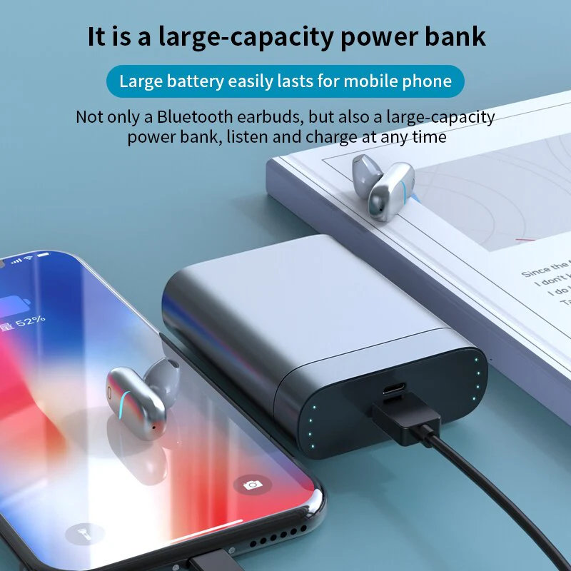 Wireless Touch Control Power Bank Earphone - Image 2