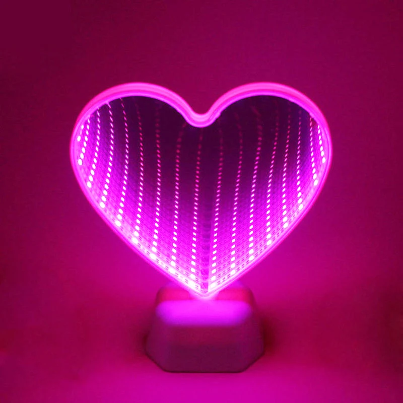 Heart Mirror LED Night Lamp - Image 2