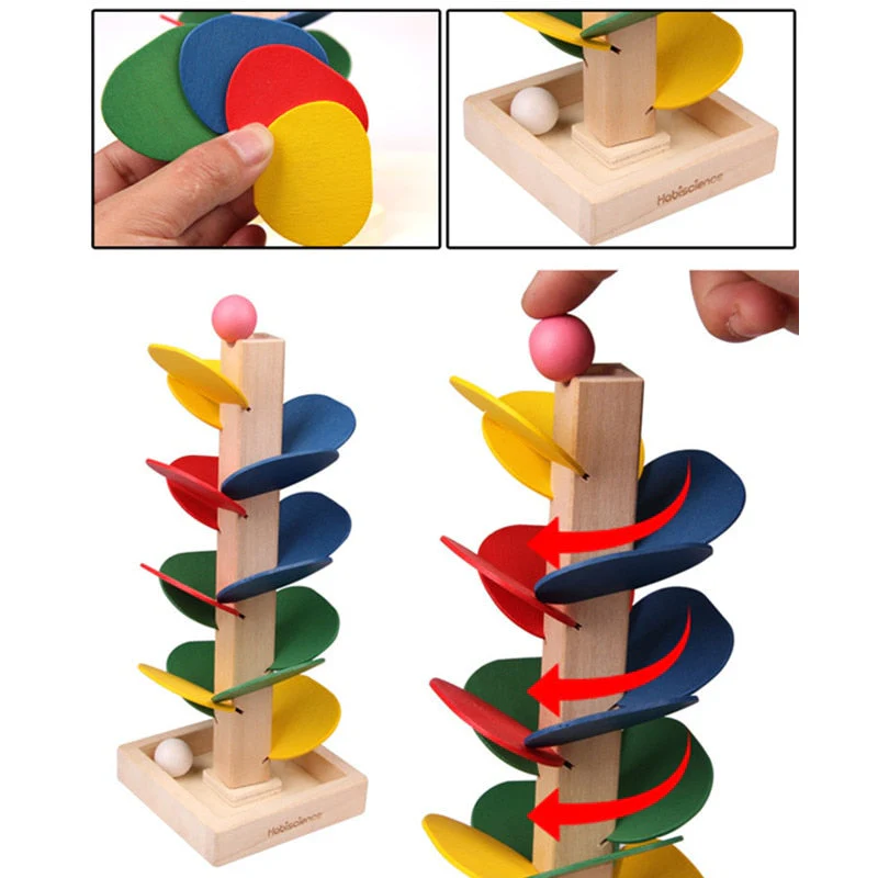 Wooden Rainbow Building Educational Toy - Image 3