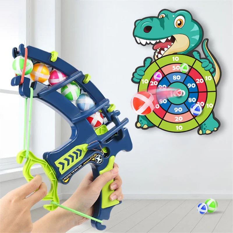 Dinosaur Sticky Ball Bow Dartboard Game - Image 1