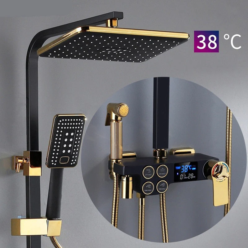 Elegant Digital Wall Mounted Smart Thermostatic Bath Faucet - Image 1