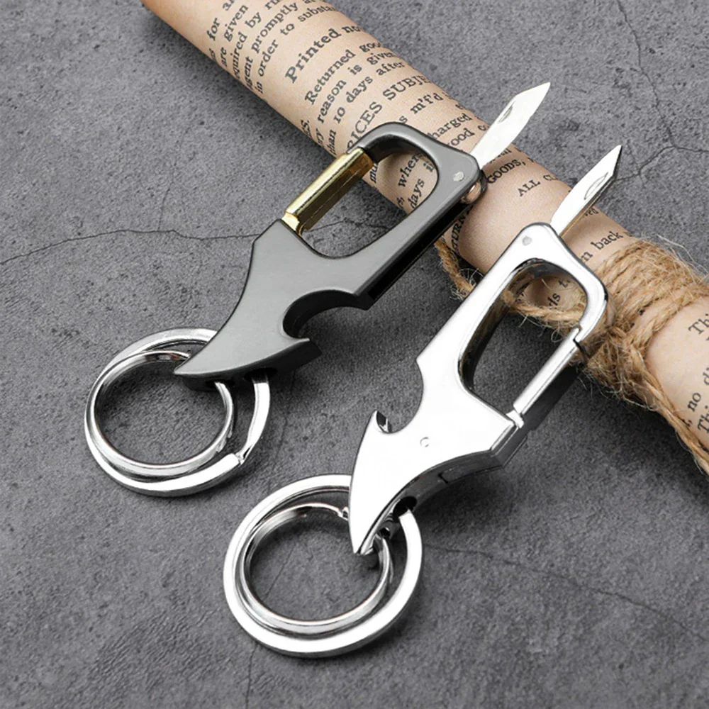 Mini Foldable Bottle Opener Keychain Knife - Image 1